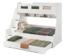 Кровать РУМ 120х200 (корпус дуб золотистый + фасады белые) от Династия Kids