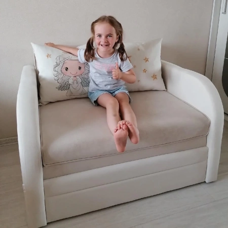 Диван выкатной Малыш Карамель 700 мм (подушка с принтом)