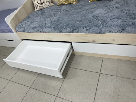 Кровать Джуни 190х80 (цвет: белый) с ящиками