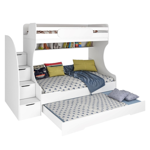 Кровать двухъярусная БИГ (цвет белый) 200х120