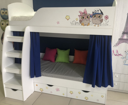 Кровать 2-х ярусная коллекции Совята 180х80 от Династия Kids